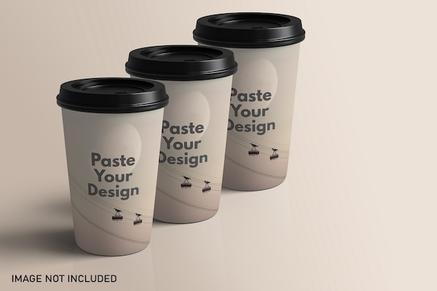 Take away paper coffee cup mockup