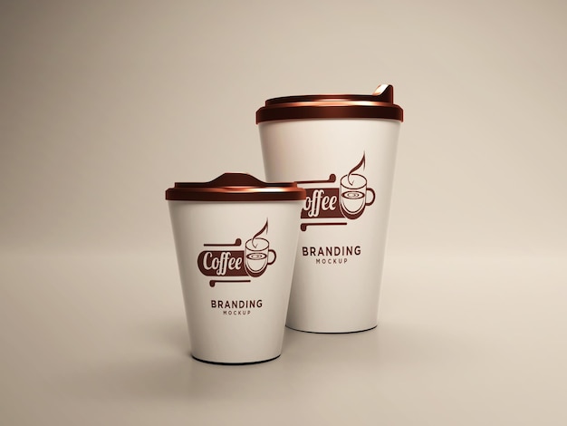 Take away paper coffee cup mockup