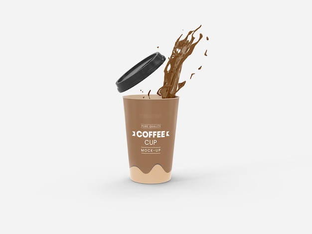 PSD take away paper coffee cup mockup