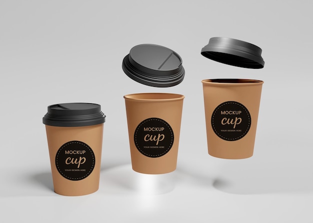 Take away paper cup mockup