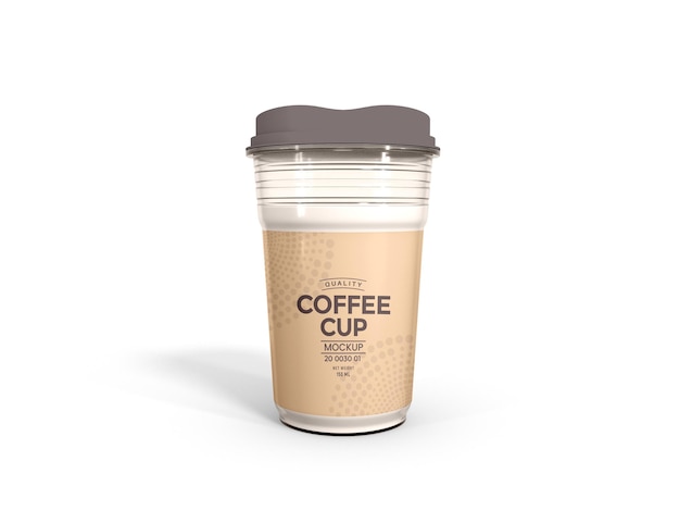 Take Away Plastic Coffee Cup Mockup