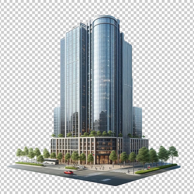 A tall building on a transparent background