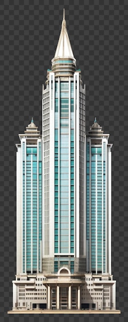 Tall City Building Isolated on Transparent Background