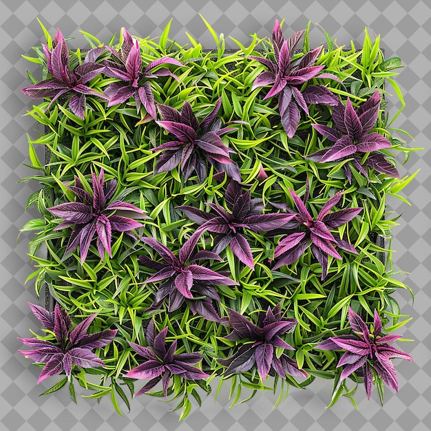 Tall Fescue Jester With Colorful Ceramic Tiles and Purple Mi PNG Green Texture Background