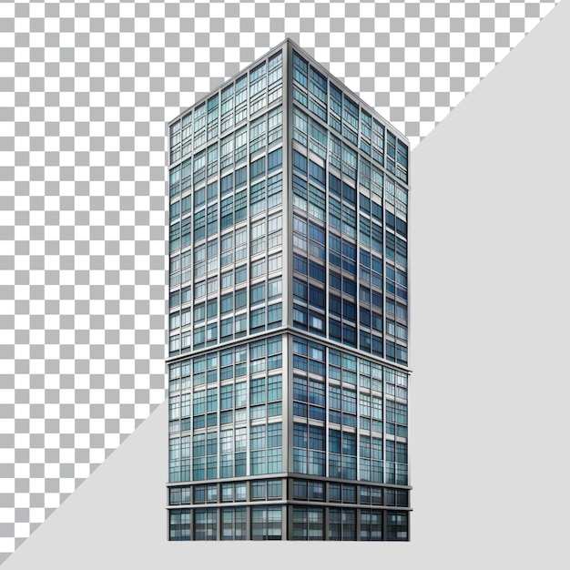 Tall office building realistic image isolated on transparent background