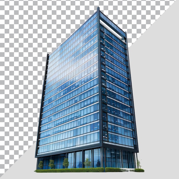 Tall office building realistic image isolated on transparent background