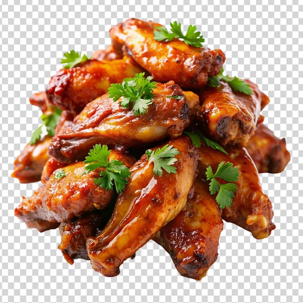 Tangy BBQ Wings on transparent background