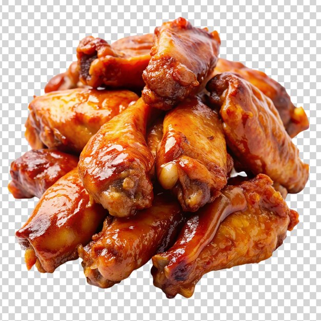 Tangy BBQ Wings on transparent background