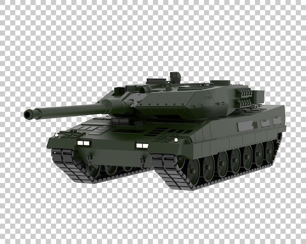 Tank on transparent background 3d rendering illustration