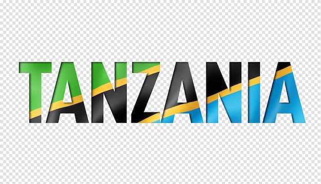 Tanzania flag text font