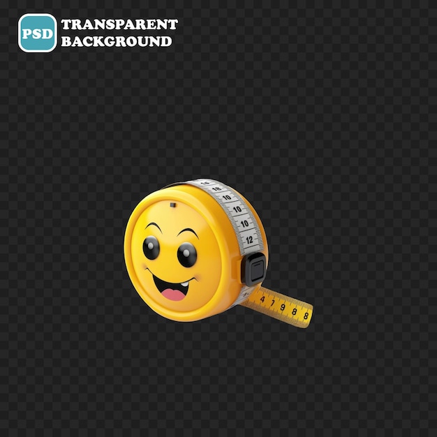 tape measure icon isolated 3d render illustration