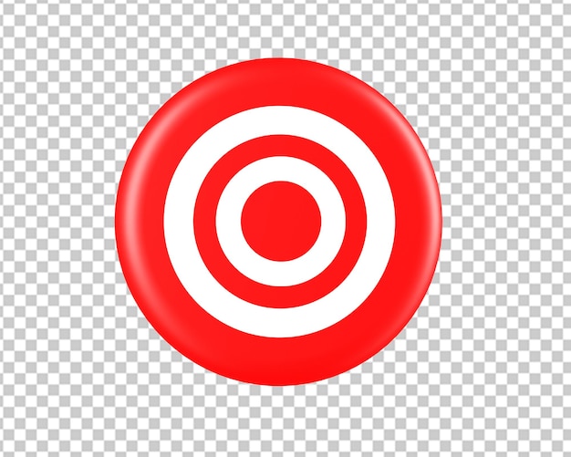 targets icon 3d rendering