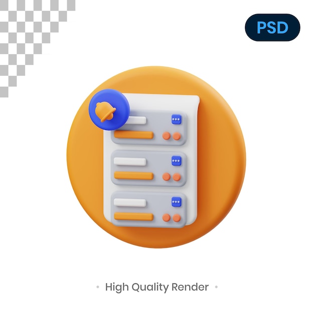 Task 3D Render Illustration Premium Psd