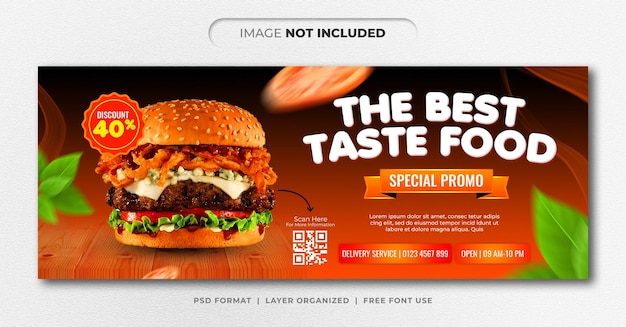 Taste food menu banner template