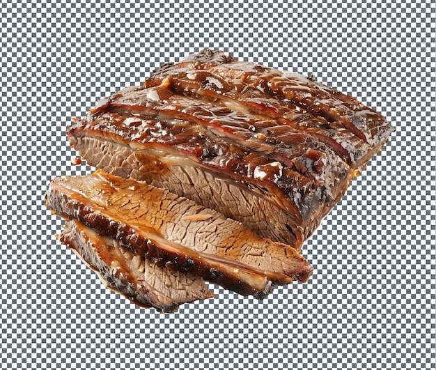 PSD tasty arbecue brisket isolated on transparent background