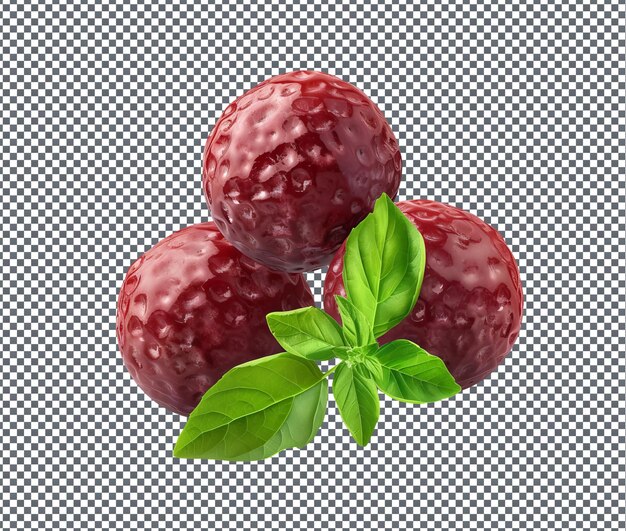 PSD tasty bertoua berry basil bliss bites isolated on transparent background