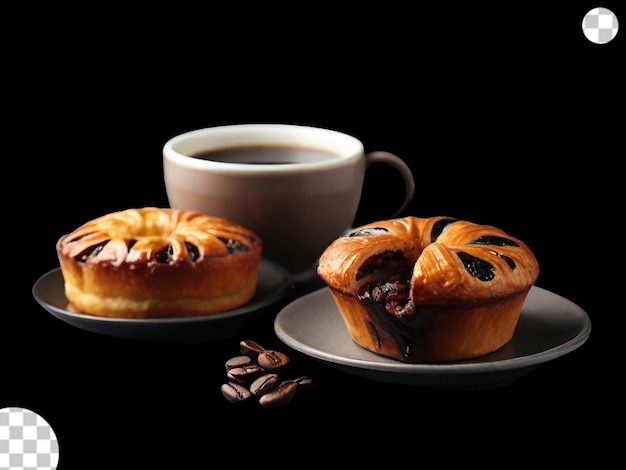 Tasty biscuits with seeds chocolate and tea cup png transparent