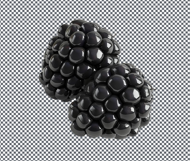 PSD tasty blackberries isolated on transparent background