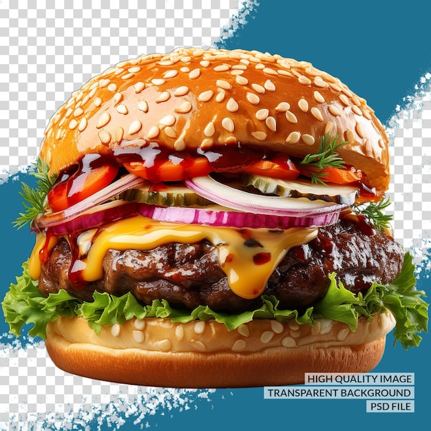 PSD tasty burger banner 3d png clipart transparent isolated background