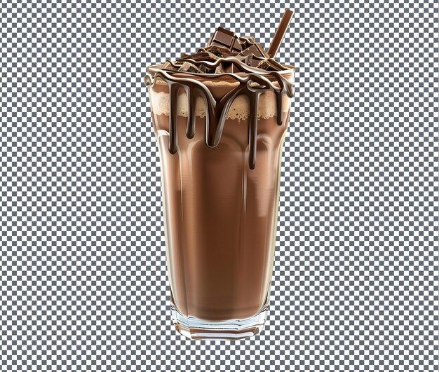 PSD tasty chocolate milkshake isolated on transparent background