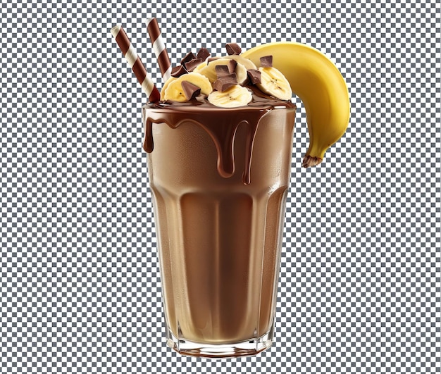 PSD tasty chocolate milkshake isolated on transparent background