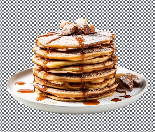 Tasty Churro Pancakes isolated on transparent background