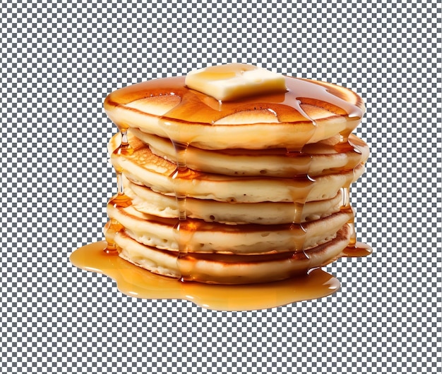 Tasty Classic Pancakes isolated on transparent background