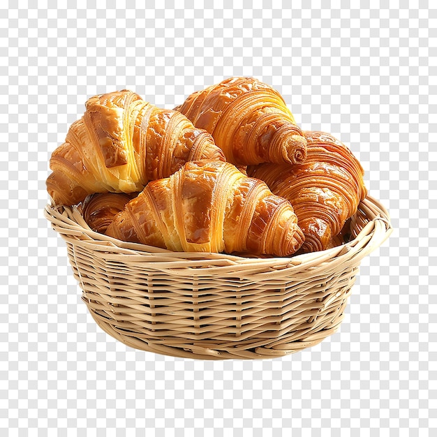 Tasty croissant isolated on a transparent background