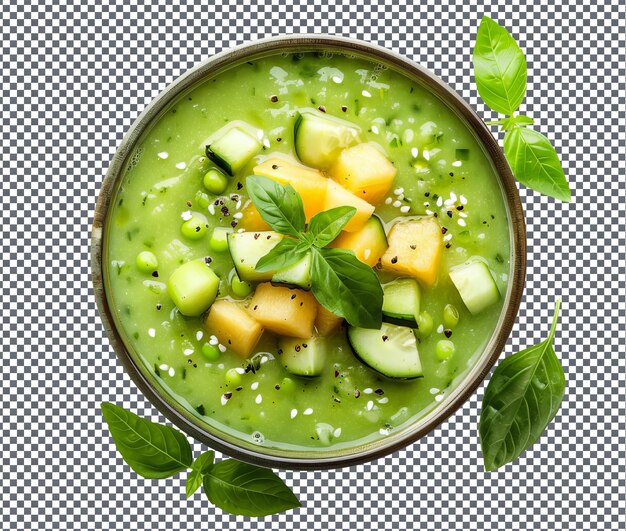 PSD tasty cucumber dill salad isolated on transparent background