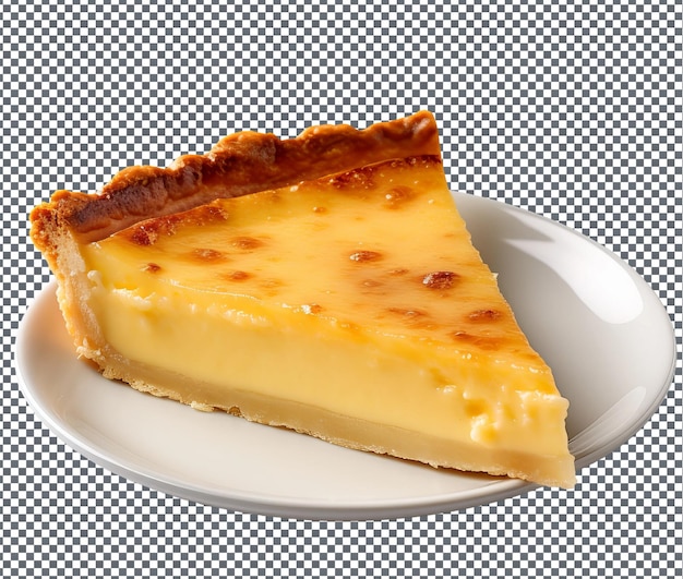 Tasty And Delicious Custard Tart Isolated On Transparent Background