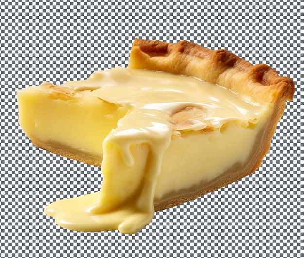 Tasty And Delicious Custard Tart Isolated On Transparent Background