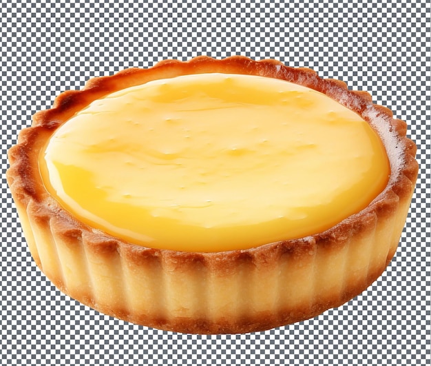 Tasty And Delicious Custard Tart Isolated On Transparent Background