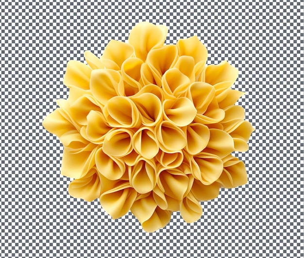 Tasty Flower shaped Pasta isolated on transparent background