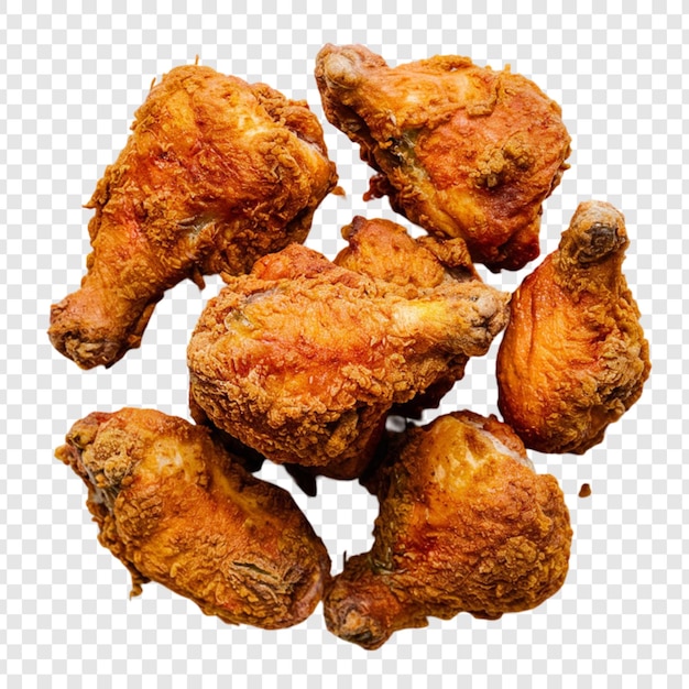 Tasty fried chicken png isolated on transparent background