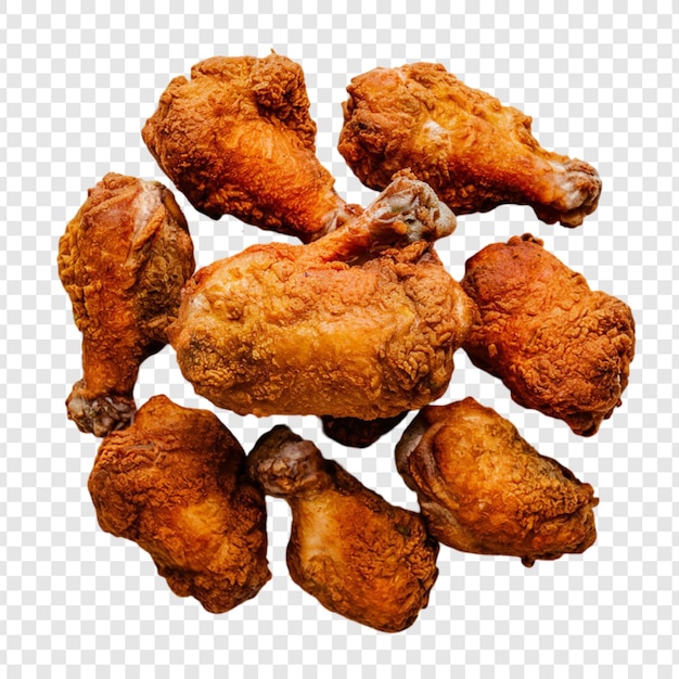 Tasty fried chicken png isolated on transparent background