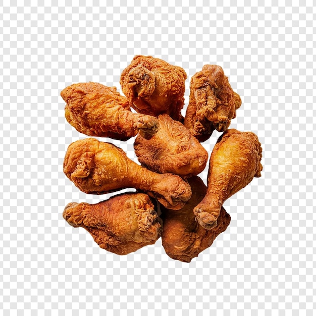 Tasty fried chicken png isolated on transparent background