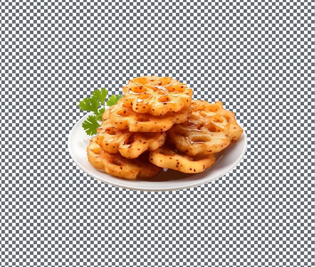 Tasty Fried Lotus isolated on transparent background