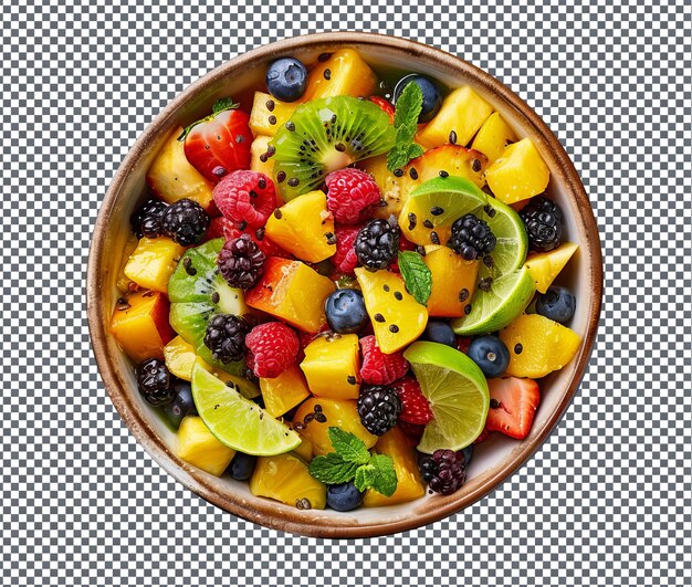 PSD tasty fruit salad isolated on transparent background