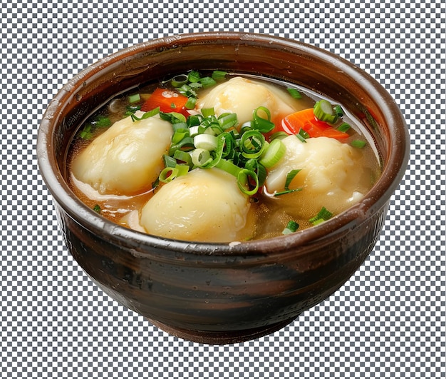 PSD tasty fufu bowl isolated on transparent background