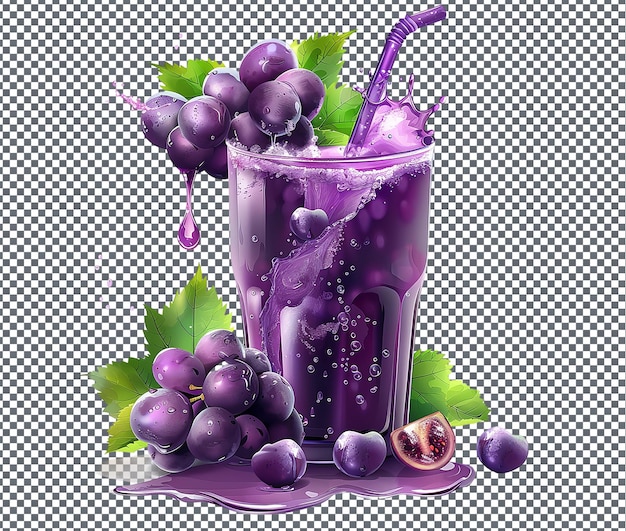 Tasty Grape_Juice isolated on transparent background