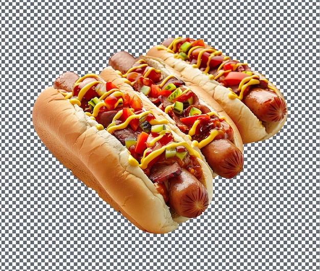 Tasty Hot dogs isolated on transparent background