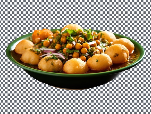 Tasty Indian street food isolated on transparent background