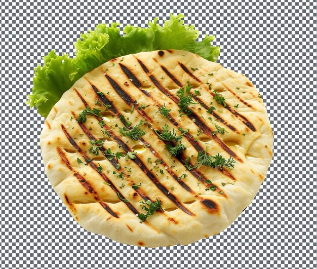 Tasty Lepotlako Grilled flatbread isolated on transparent background