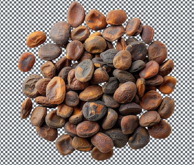 Tasty locust beans isolated on transparent background