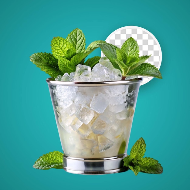 PSD tasty mint julep cocktail glass