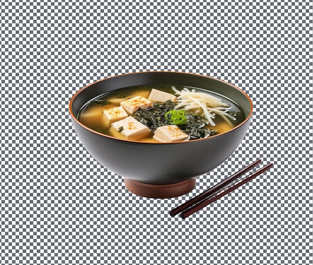 PSD tasty miso soup isolated on transparent background