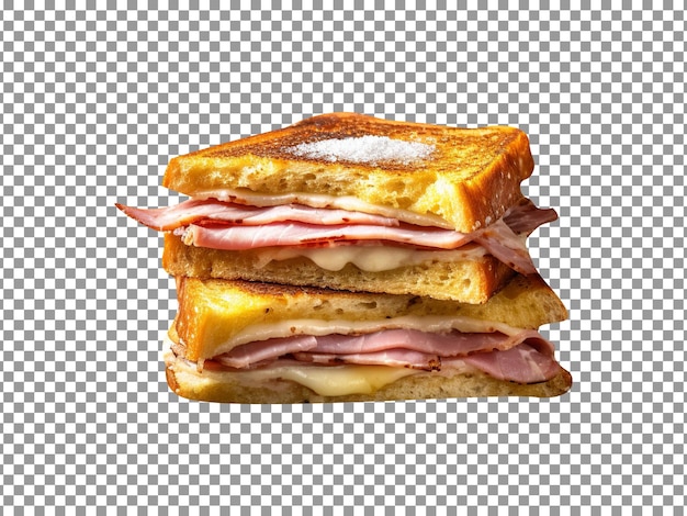 Tasty monte Cristo sandwich isolated on transparent background