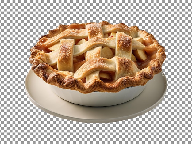 Tasty mouth watering pie isolated on transparent background