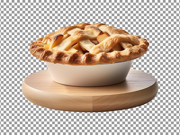 Tasty mouth watering pie isolated on transparent background