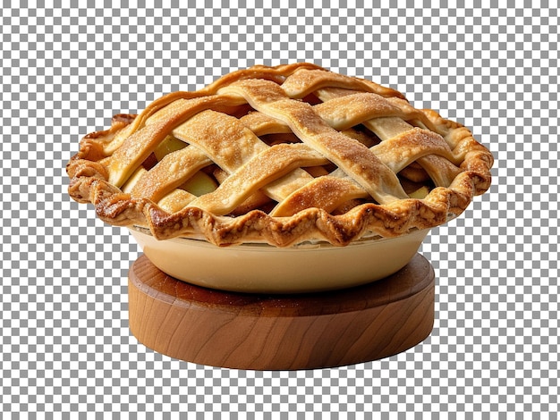 Tasty mouth watering pie isolated on transparent background